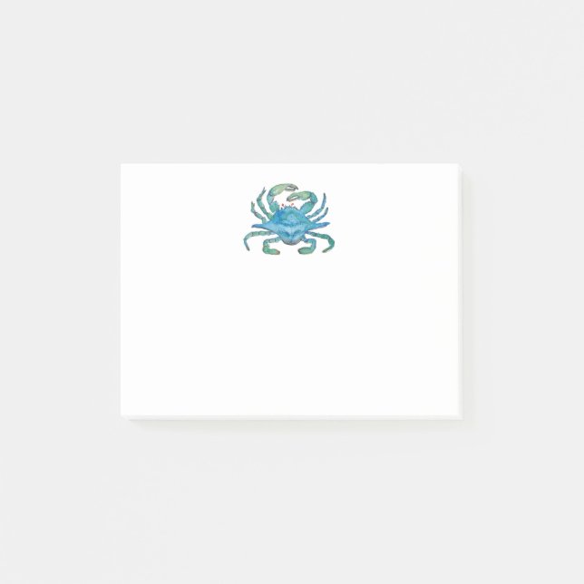 Watercolor crab post-it (Framsida)