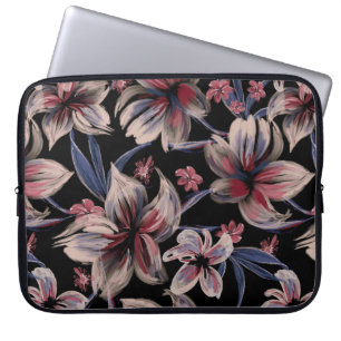 Watercolor Crimson on Black Laptop Fodral