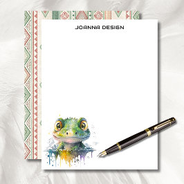 Watercolor Crocodile Luxury Business Stationery  Brevhuvud