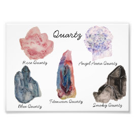 Watercolor Crystal Quartz-utskrift Fototryck
