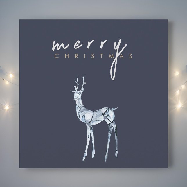 Watercolor Crystal Reindeer God jul Julkort (Skapare uppladdad)