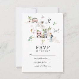 Watercolor Cuba Destination Wedding OSA Kort