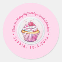 Watercolor Cupcoa Sweet Birthday Tack