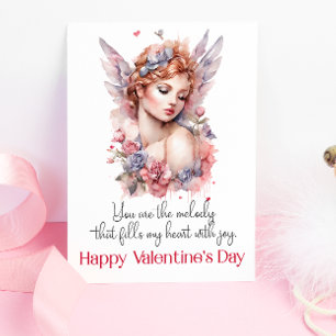 Watercolor Cupid Alla hjärtans dag Kort