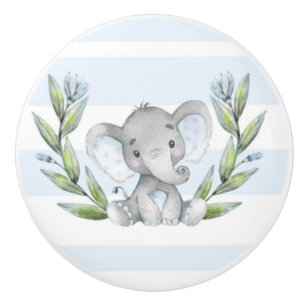 Watercolor Cute Elephant Boy Knopp