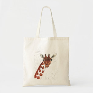 Watercolor Cute Giraffe animal Safari Jungle Art Tygkasse