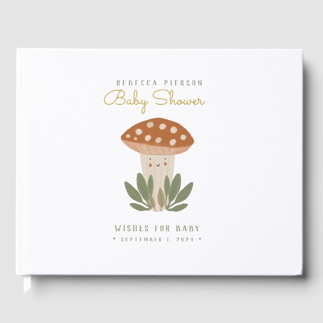 Watercolor Cute Mushroom Guest Bok (Framsida)
