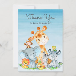 Watercolor Cute Safari Jungle Animals Tack