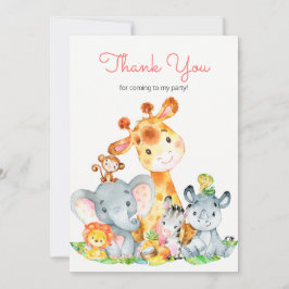 Watercolor Cute Safari Jungle Animals Tack