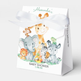 Watercolor Cute Safari Jungle Girl Baby Shower Presentaskar