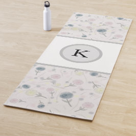 Watercolor Dahlia Yoga mat