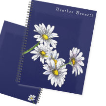 Watercolor Daisy Floral Boho Christmas Gift