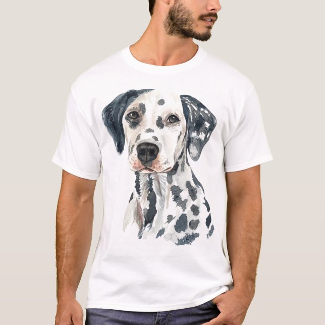 Watercolor Dalmatian T Shirt (Framsida)