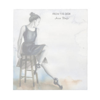 Watercolor Dancer Anteckningsblock Personalize Bal