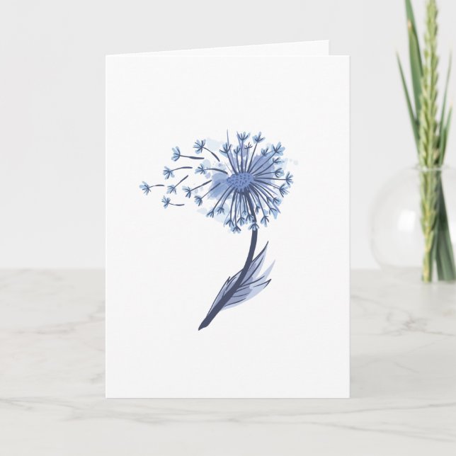 Watercolor Dandelion Kort (Framsida)