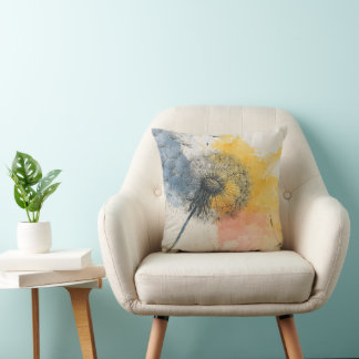 Watercolor Dandelion Kudde