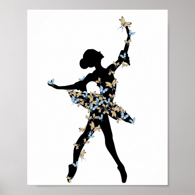 Watercolor dansballerina poster (Framsidan)