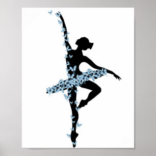 Watercolor dansballerina poster