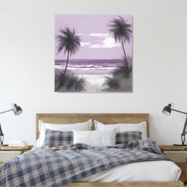 Watercolor deep purple sunset AI art  Canvastryck
