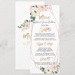 Watercolor Delicate Bouquets-meny Inbjudningar