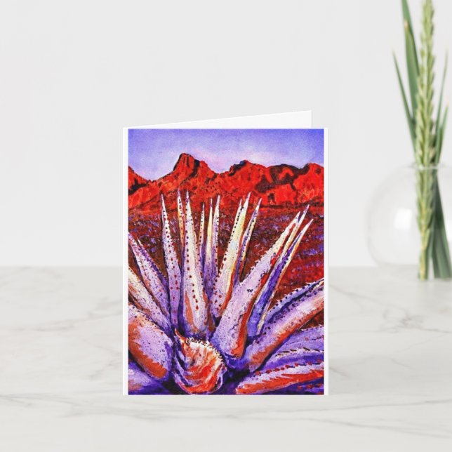 Watercolor Desert note card   Kort (Framsida)