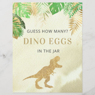 Watercolor Dinosaur gissar hur många tecken