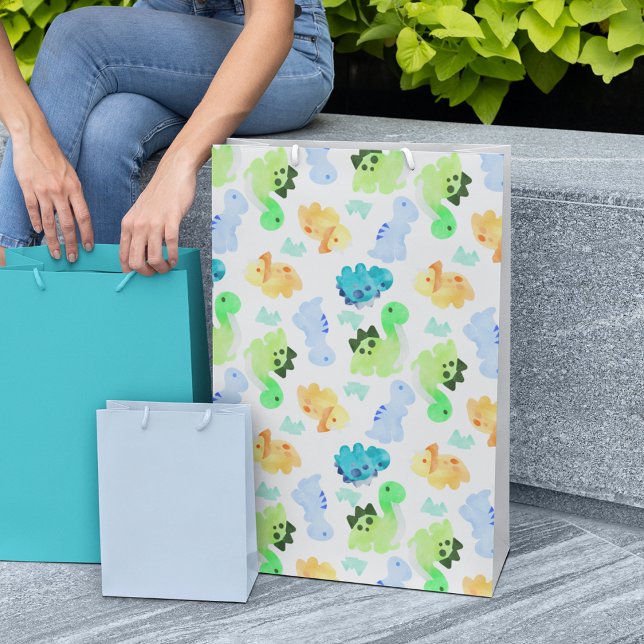 Watercolor Dinosaur Seamless Mönster (Skapare uppladdad)