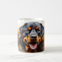 Watercolor Dog Mug Wrap Magisk Mugg