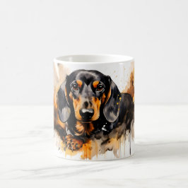Watercolor Dog Mug Wrap Magisk Mugg