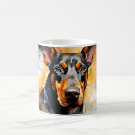 Watercolor Dog Mug Wrap Magisk Mugg