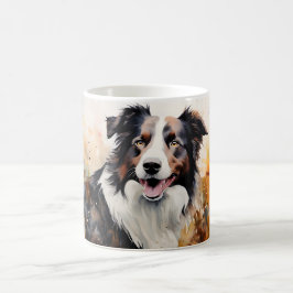 Watercolor Dog Mug Wrap Magisk Mugg