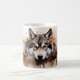 Watercolor Dog Mug Wrap Magisk Mugg