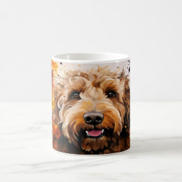 Watercolor Dog Mug Wrap Magisk Mugg