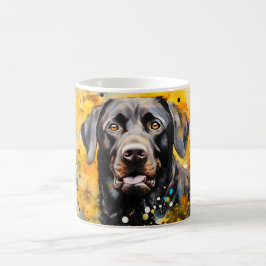 Watercolor Dog Mug Wrap Magisk Mugg