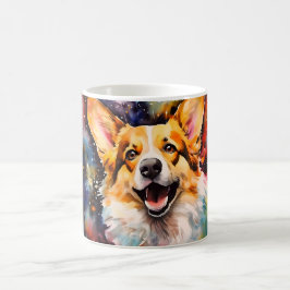 Watercolor Dog Mug Wrap Magisk Mugg