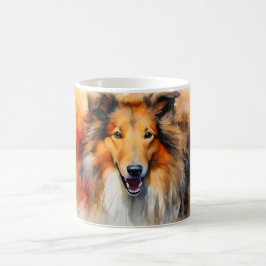 Watercolor Dog Mug Wrap Magisk Mugg