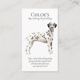Watercolor Dog Walker Pet Sitter Visitkort