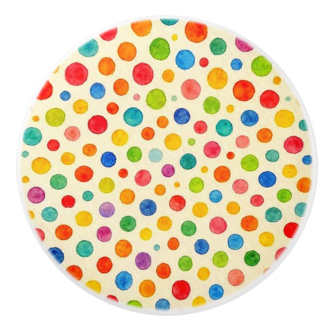 Watercolor Dots Knob. Knopp (Framsidan)