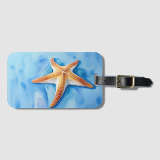 Watercolor Drawing of Starfish Bagagebricka