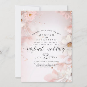 Watercolor Dream:  Rosa Daisys Virtuell Weddi Inbjudningar