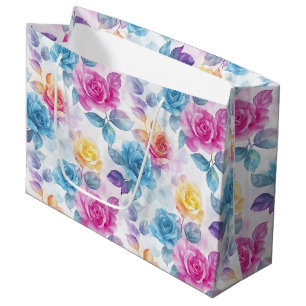Watercolor Dreamy Ro Large Gift Bag