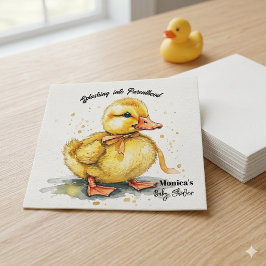 Watercolor Duckling Splash Gender Neutral  Pappersservett