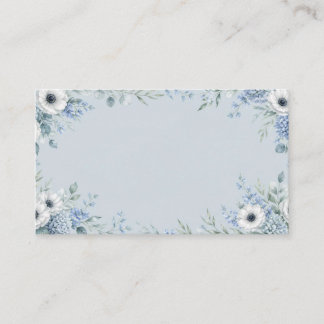Watercolor Dusty Blue Wedding Place Card Placeringskort