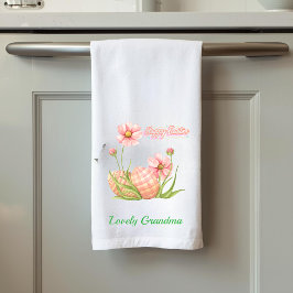 Watercolor Easter Egg Personalized Kitchen Towels Kökshandduk