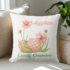 Watercolor Easter Egg Personalized Throw Pillow Kudde