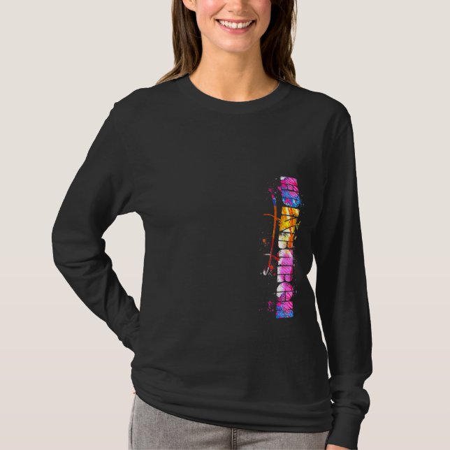 Watercolor Edinburgh Edinburgh Lettering T Shirt (Framsida)