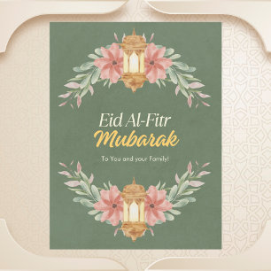 Watercolor Eid Al-Fitr Vykort