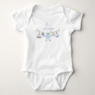 Watercolor Elegant Ahoy, det är en pojkvän-babysko T Shirt