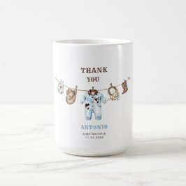 Watercolor Elegant Little Cowboy Rodeo Country Bab Kaffemugg