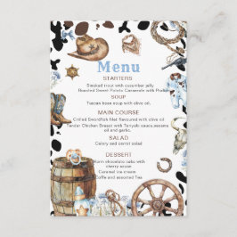 Watercolor elegant Little Cowboy Rodeo Land bab Tilläggskort